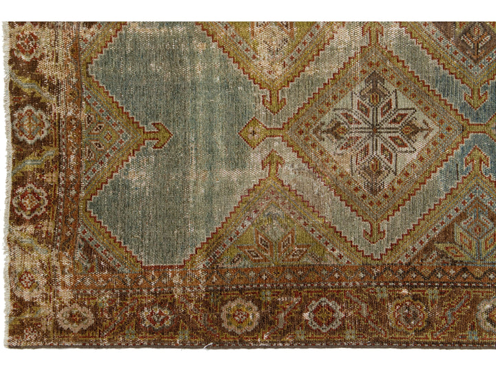 Antique Malayer Wool Runner 3 X 18
