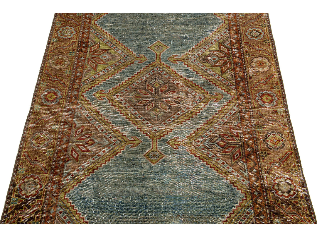 Antique Malayer Wool Runner 3 X 18