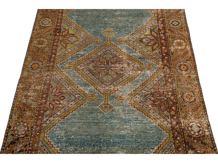Antique Malayer Wool Runner 3 X 18