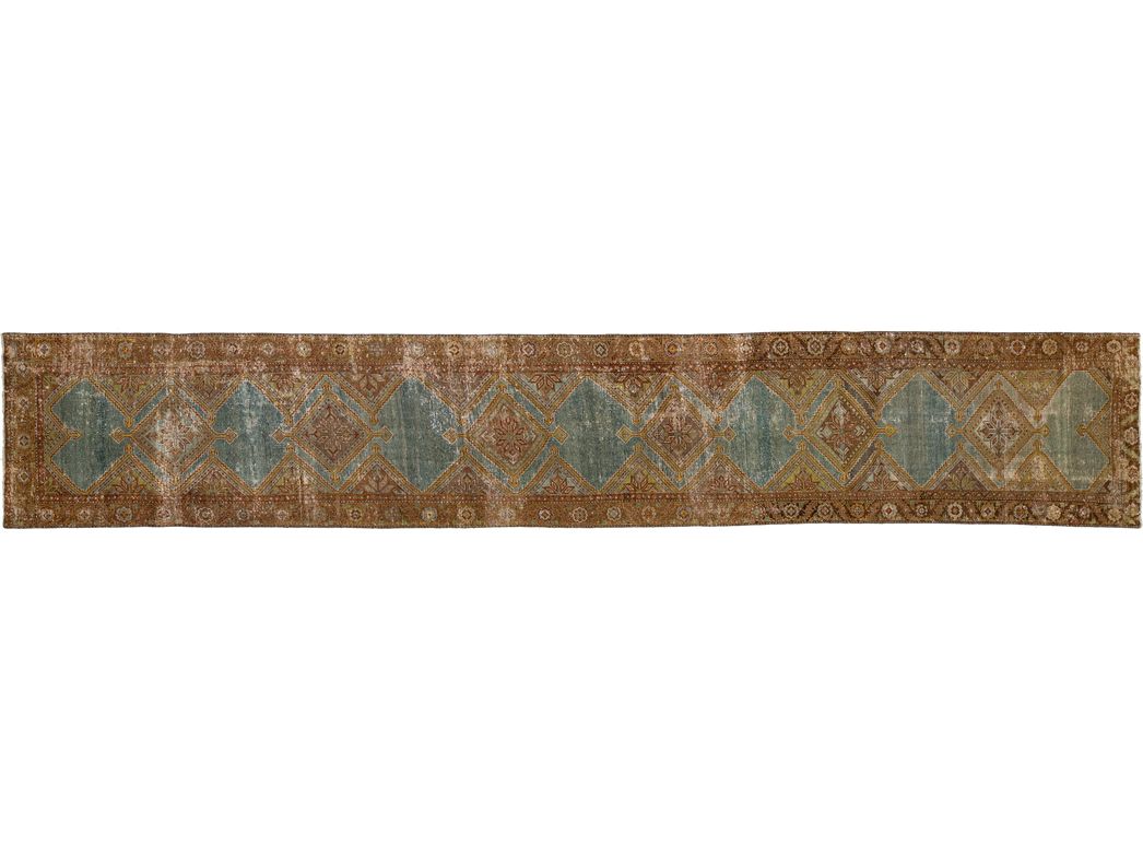 Antique Malayer Wool Runner 3 X 18