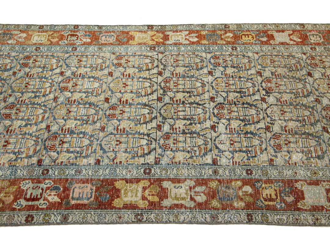 Antique Malayer Wool Runner 3 X 16