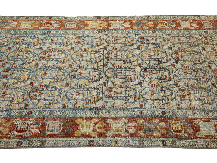 Antique Malayer Wool Runner 3 X 16