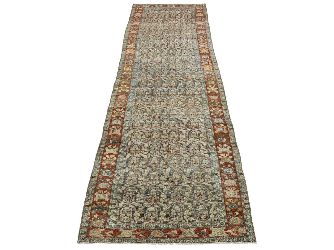 Antique Malayer Wool Runner 3 X 16
