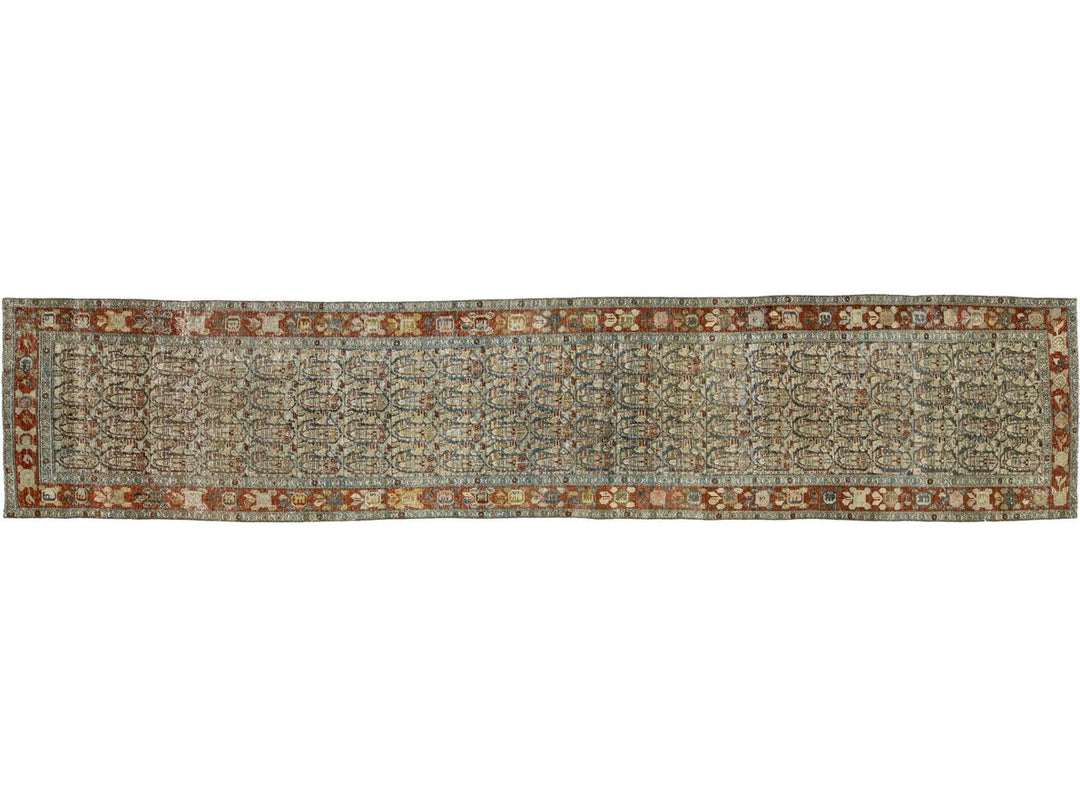 Antique Malayer Wool Runner 3 X 16