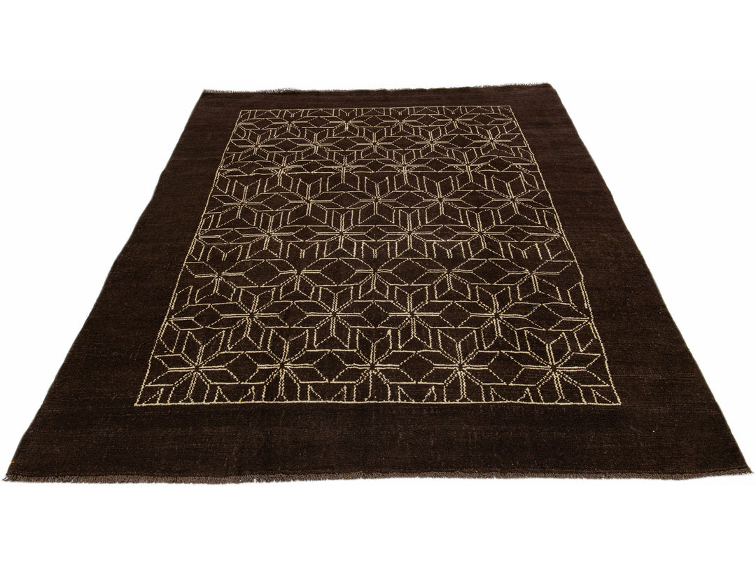 Modern Moroccan Wool Rug 7 X 9