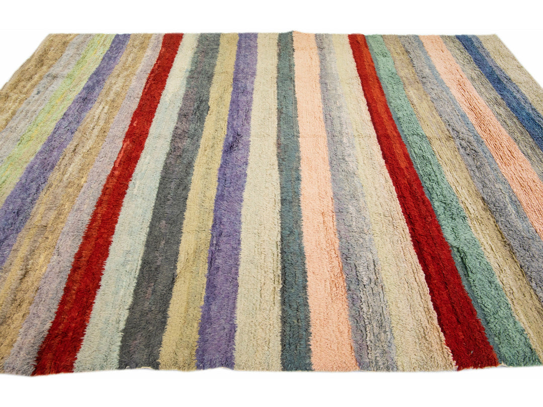 Modern Turkish Tulu Wool Rug 9 X 12