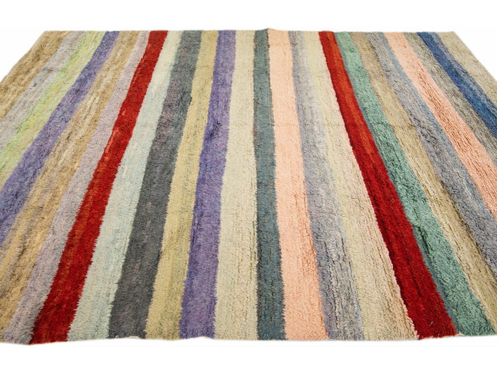 Modern Turkish Tulu Wool Rug 9 X 12