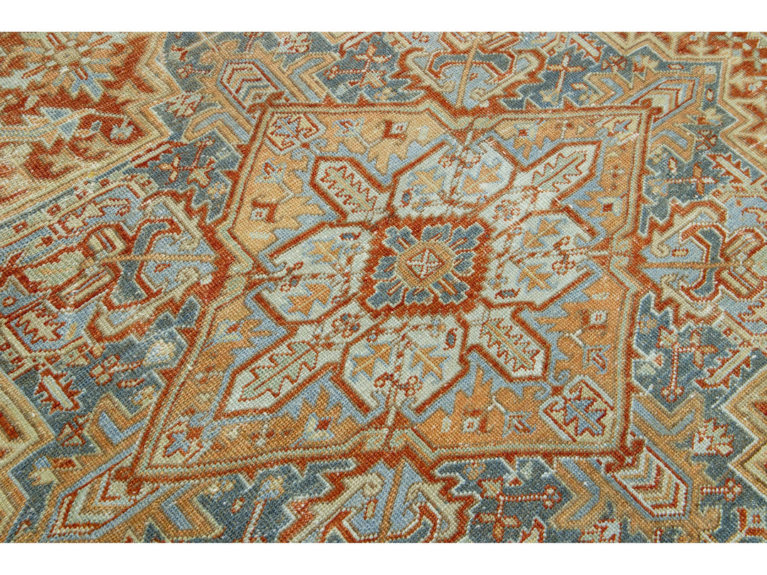 Antique Heriz Wool Rug 8 X 11