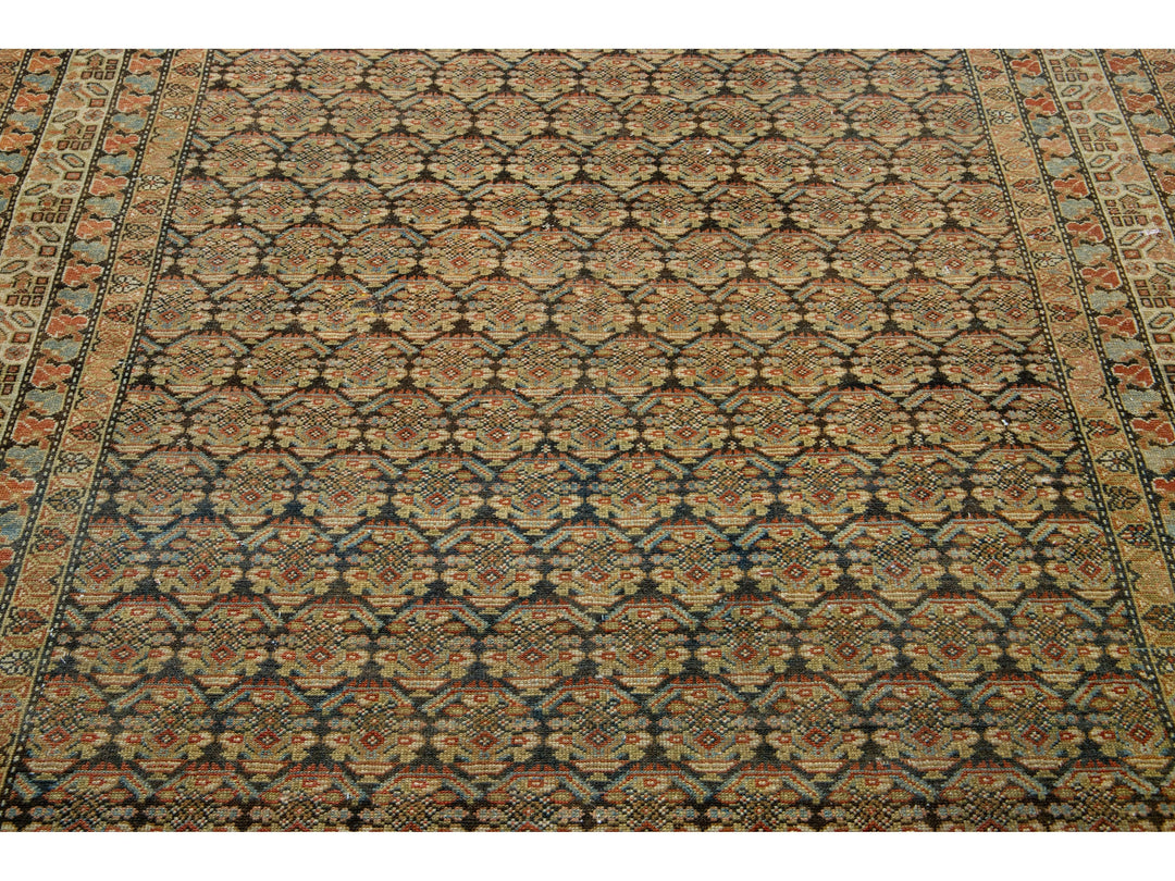 Antique Malayer Wool Runner 6 X 17