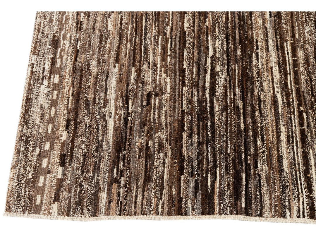 Modern Moroccan-Style Wool Rug 9 X 13