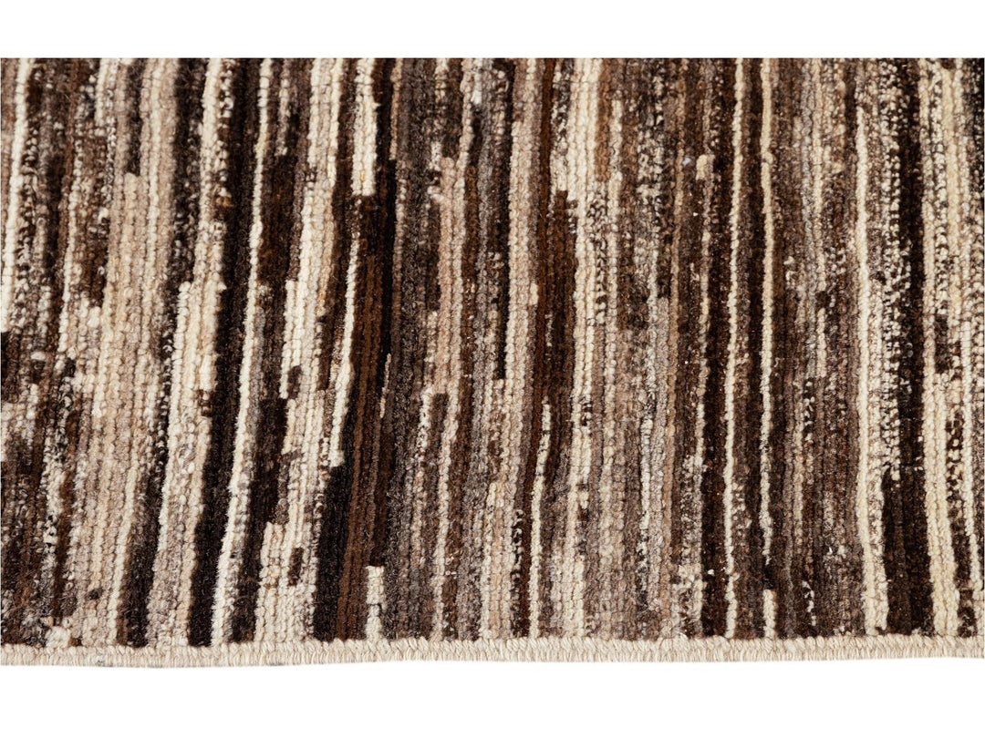 Modern Moroccan-Style Wool Rug 9 X 13