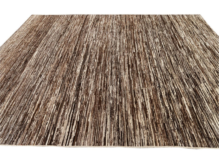 Modern Moroccan-Style Wool Rug 9 X 13