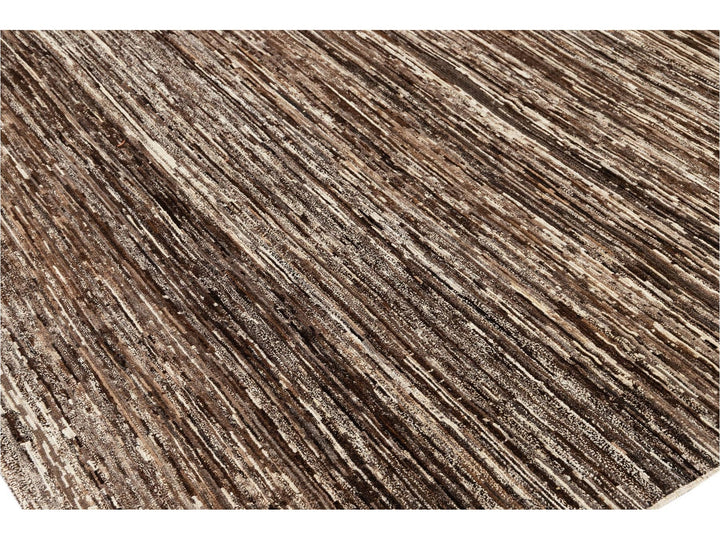 Modern Moroccan-Style Wool Rug 9 X 13