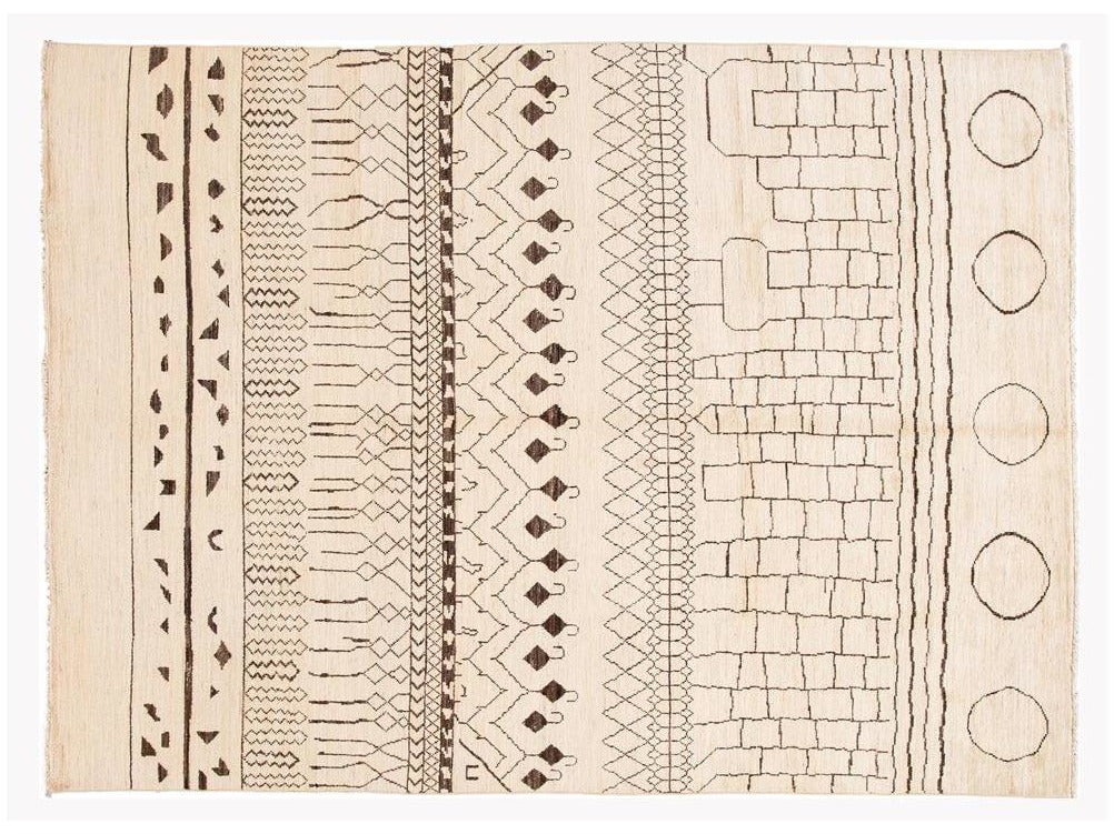 Modern Moroccan Style Wool Rug 9 X 12