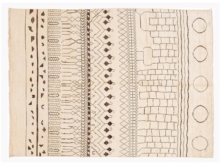 Modern Moroccan Style Wool Rug 9 X 12