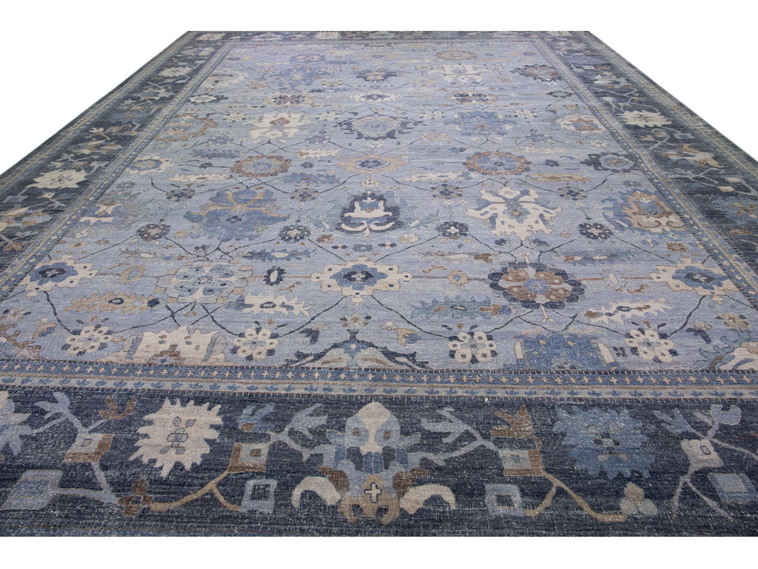 Modern Indian Wool Rug 15 X 20