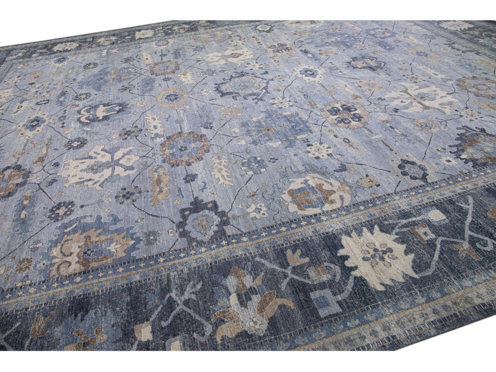 Modern Indian Wool Rug 15 X 20