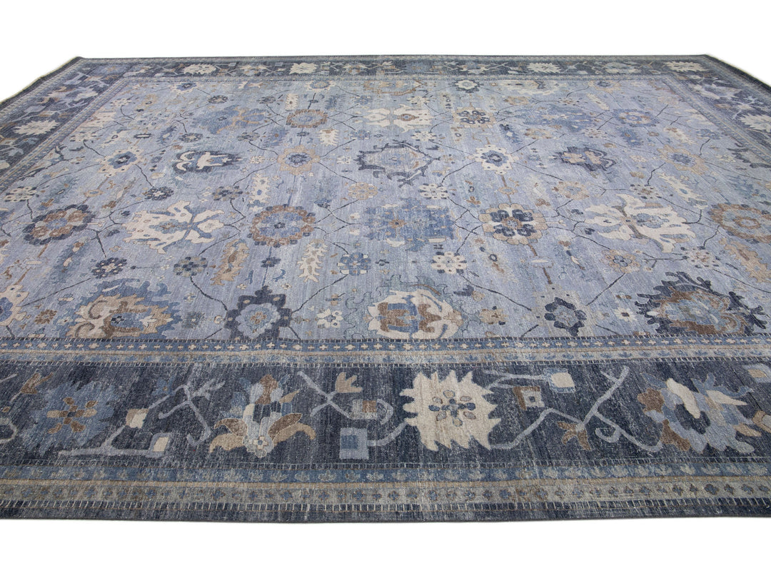 Modern Indian Wool Rug 15 X 20