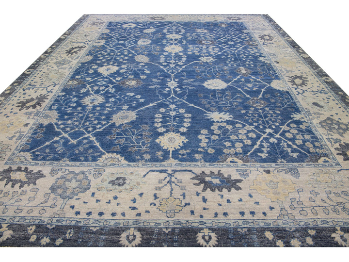 Modern Indian Wool Rug 12 X 15
