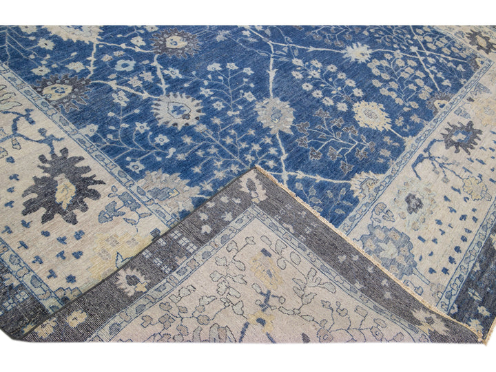 Modern Indian Wool Rug 12 X 15