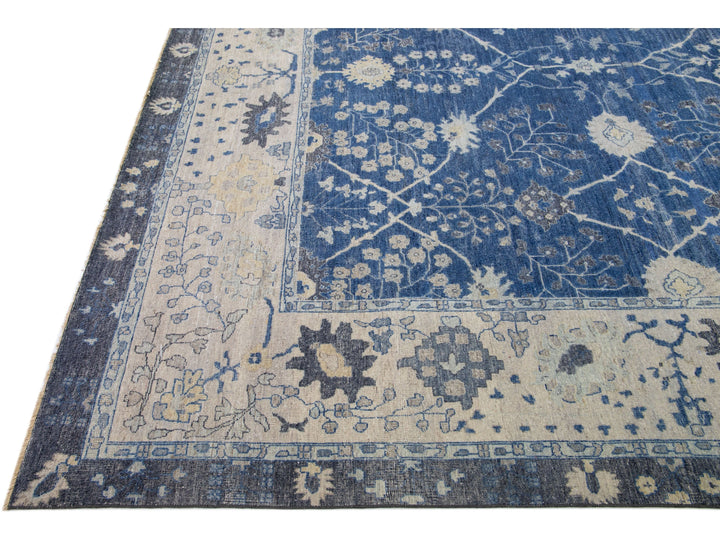 Modern Indian Wool Rug 12 X 15