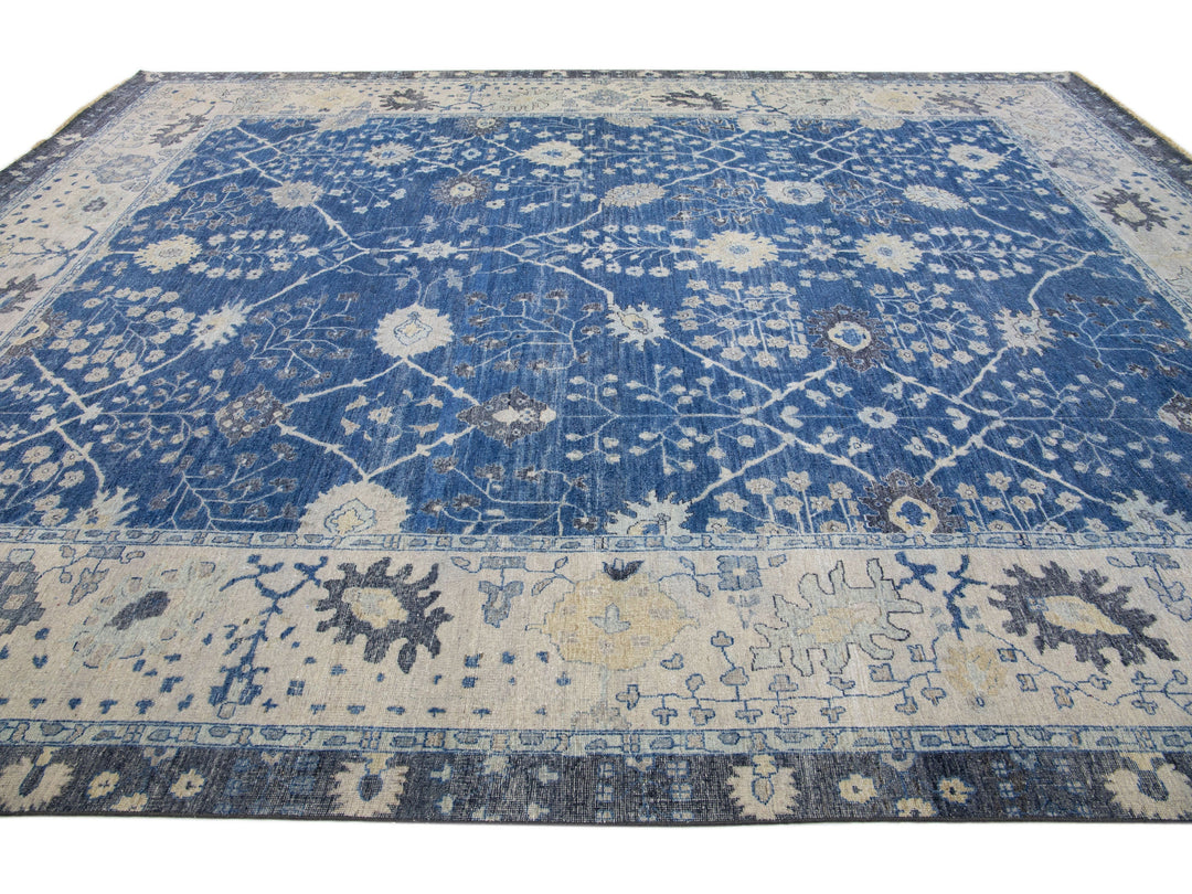 Modern Indian Wool Rug 12 X 15
