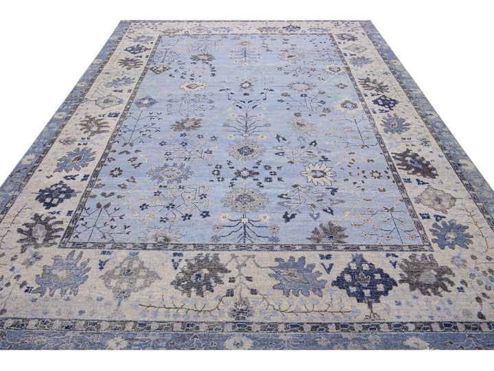 Modern Indian Wool Rug 9 X 12