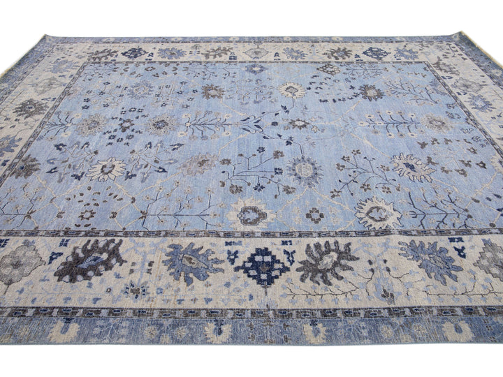 Modern Indian Wool Rug 9 X 12