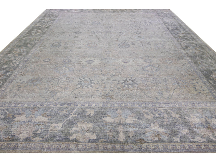 Modern Indian Wool Rug 12 X 15