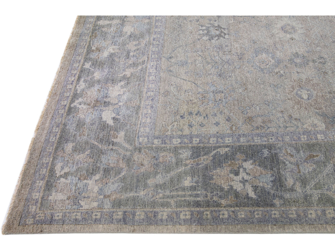 Modern Indian Wool Rug 12 X 15