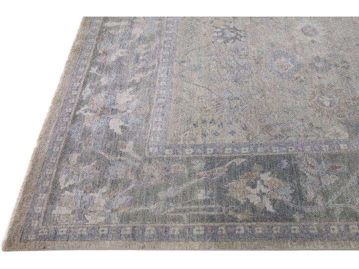 Modern Indian Wool Rug 12 X 15