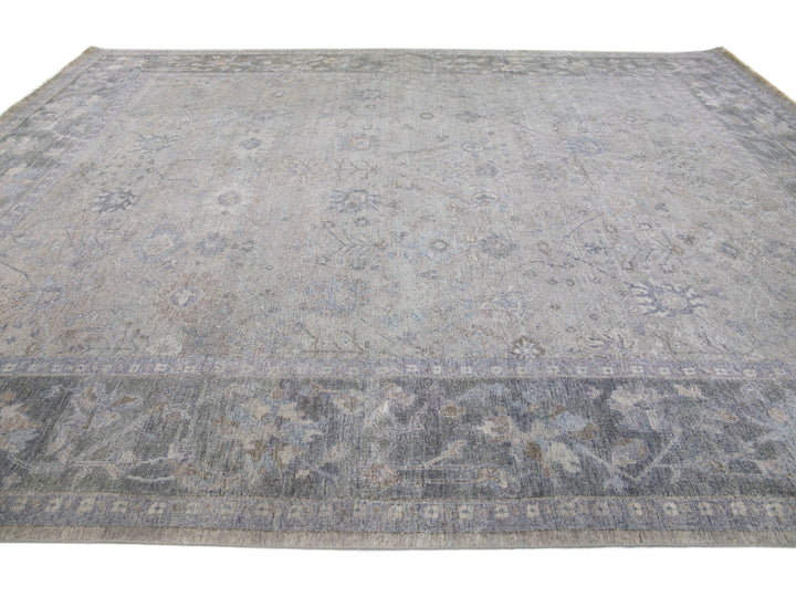 Modern Indian Wool Rug 12 X 15