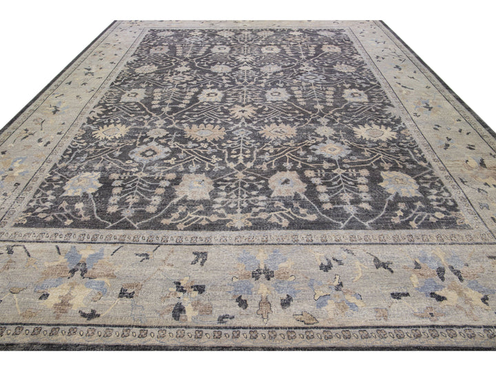 Modern Indian Wool Rug 12 X 15