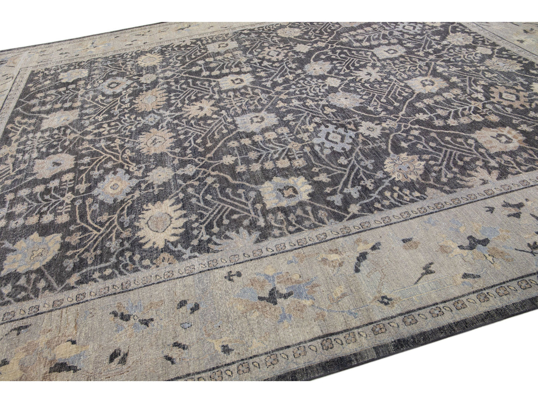 Modern Indian Wool Rug 12 X 15