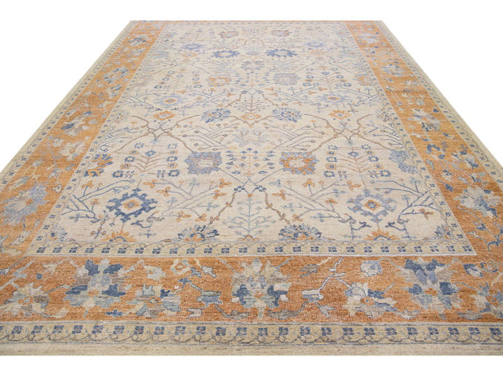 Modern Indian Wool Rug 10 X 14