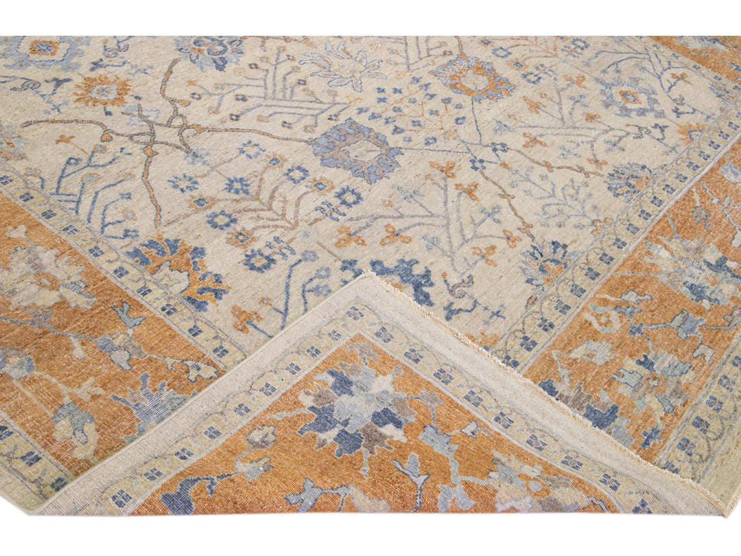 Modern Indian Wool Rug 10 X 14