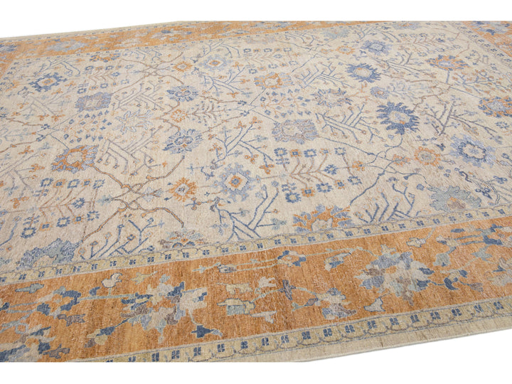 Modern Indian Wool Rug 10 X 14