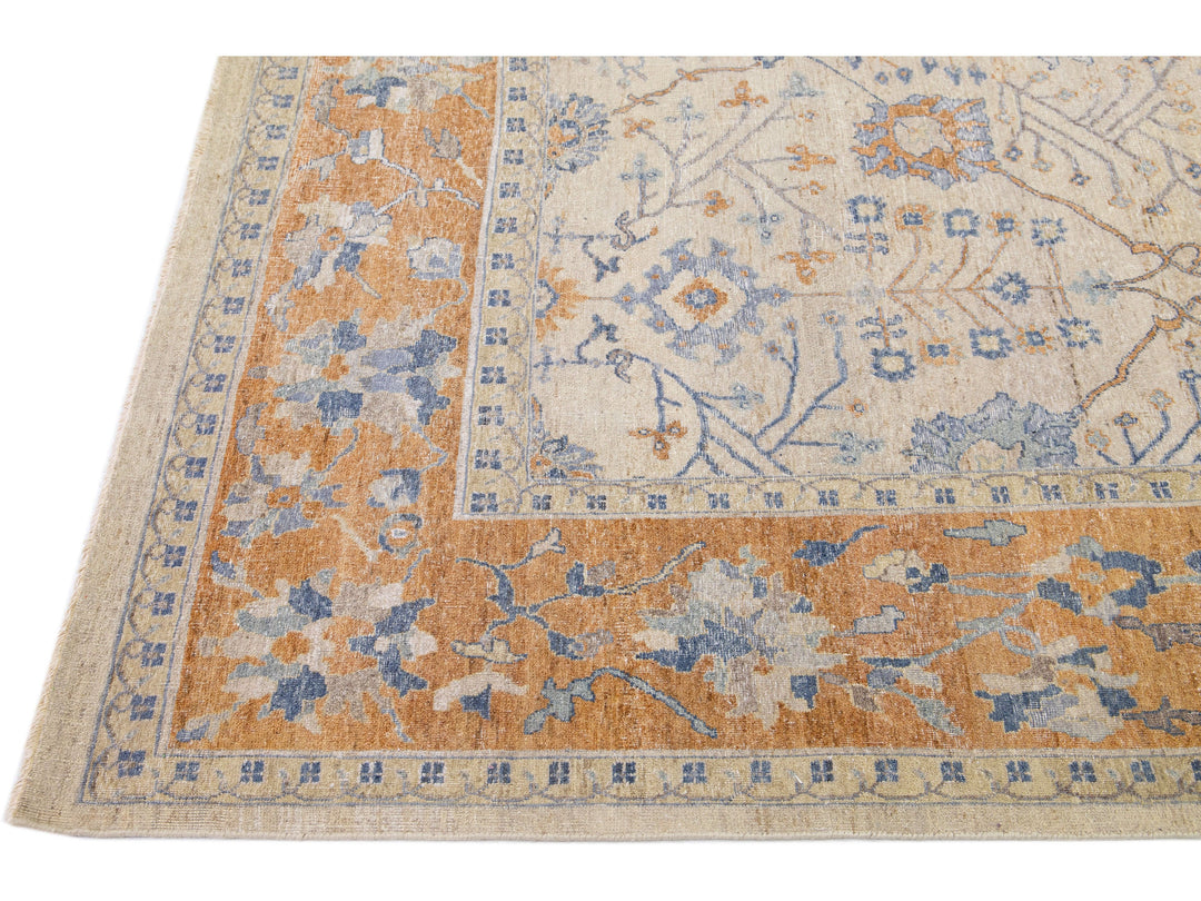 Modern Indian Wool Rug 10 X 14