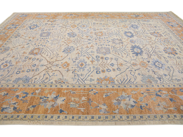 Modern Indian Wool Rug 10 X 14