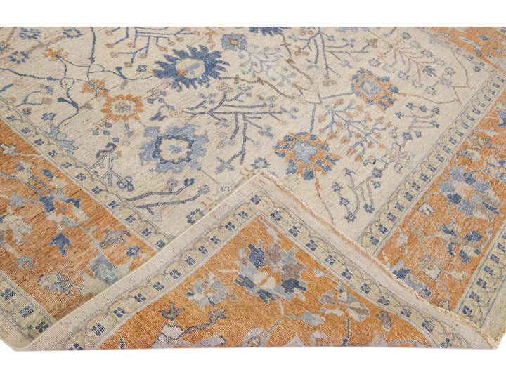Modern Indian Wool Rug 9 X 12