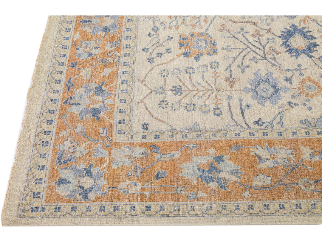 Modern Indian Wool Rug 9 X 12