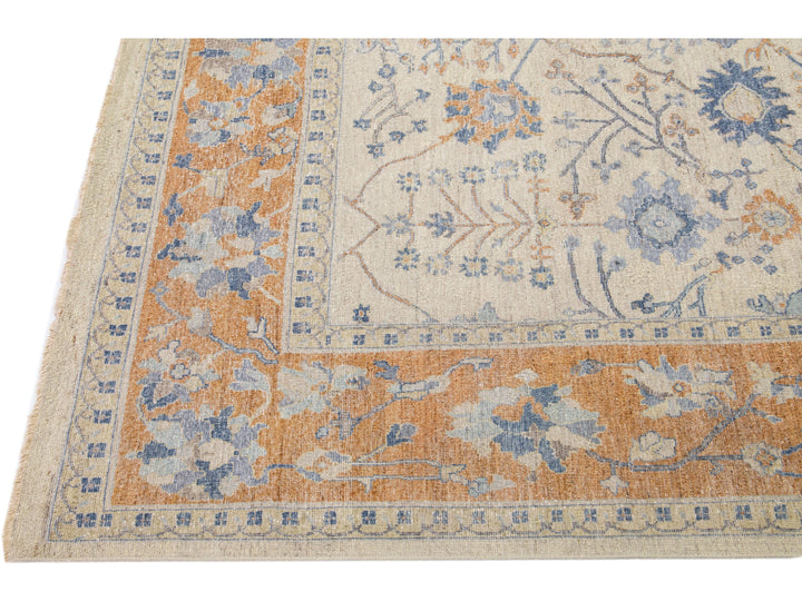 Modern Indian Wool Rug 9 X 12