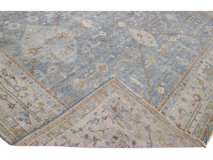 Modern Indian Wool Rug 12 X 15
