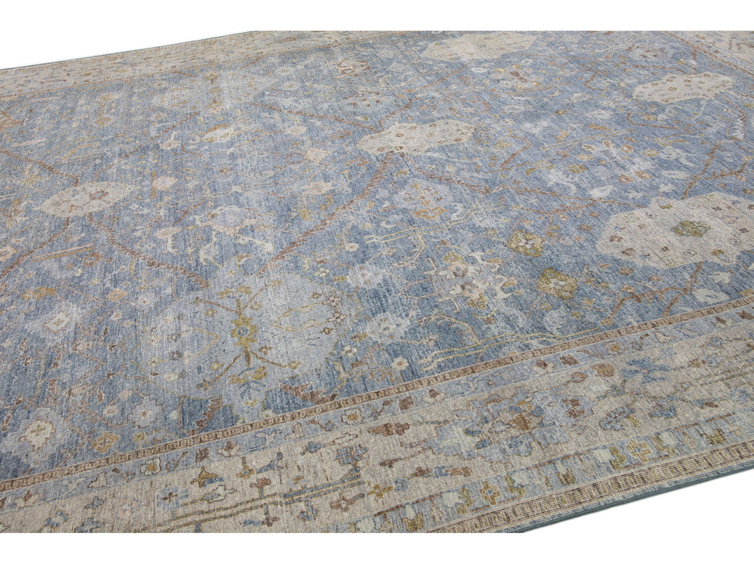 Modern Indian Wool Rug 12 X 15