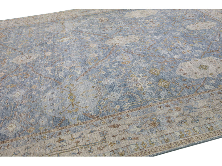 Modern Indian Wool Rug 12 X 15