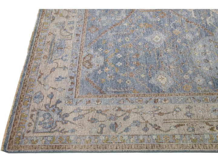 Modern Indian Wool Rug 12 X 15