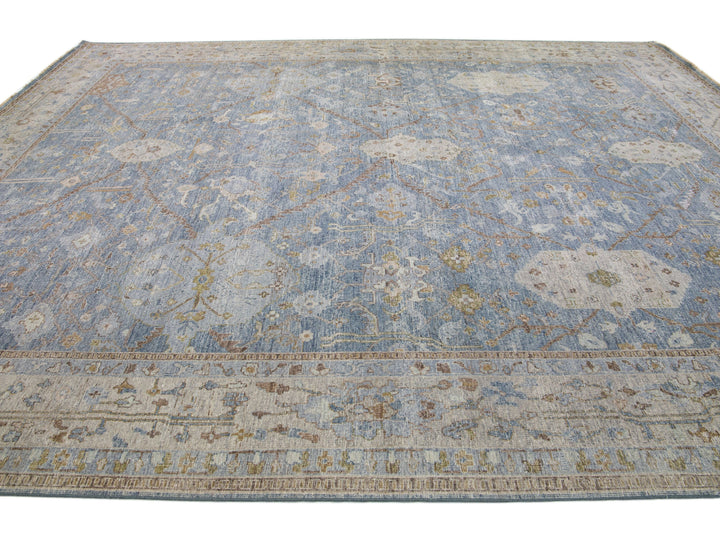 Modern Indian Wool Rug 12 X 15