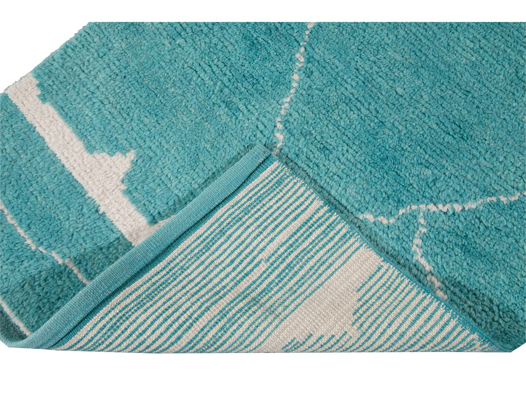 Modern Moroccan Wool Runner 3 X 15