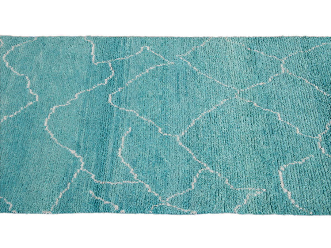 Modern Moroccan Wool Runner 3 X 15