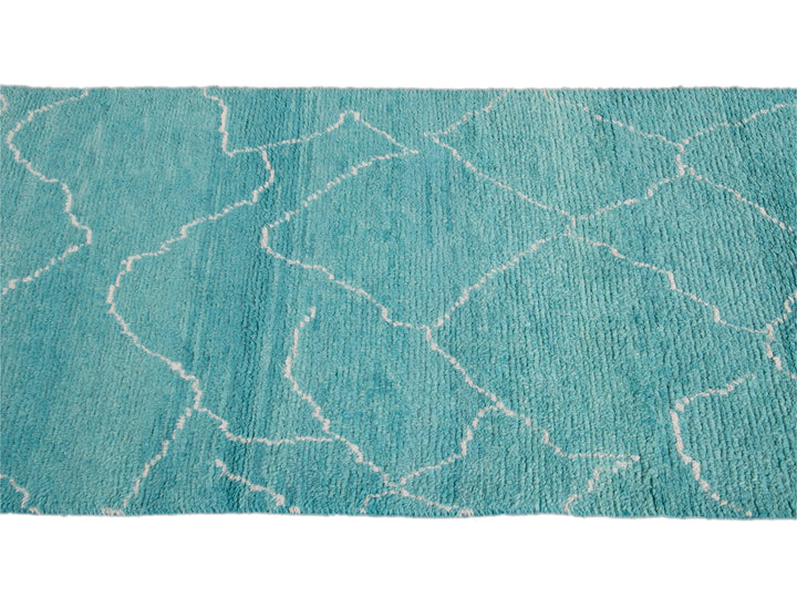 Modern Moroccan Wool Runner 3 X 15